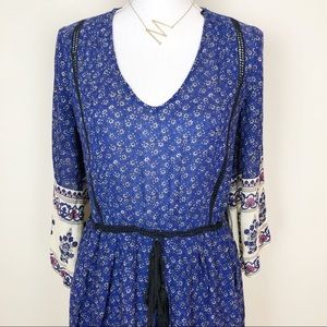 Zara Dresses - Zara floral blue peasant dress Zara Dresses - Zara floral blue peasant dress